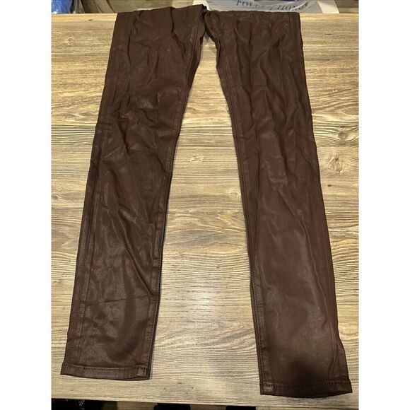 Joe's Jeans THE CHARLIE High Rise Skinny Ankle Coated Jeans in Plum - 25. 16 - Picture 2 of 12